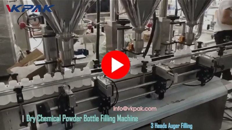 Автомат гурван толгой нунтаг лонх дүүргэх машин