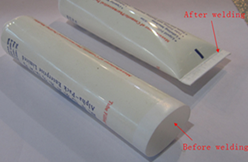 welding samples by ultrasonic tube sealer гагнуурын дээжийг хэт авианы хоолойн чигжээс.jpg