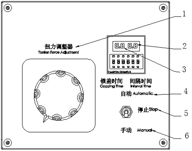 control panel for desktop screw capping machinery шураг таглах машин механизмын үйлдлийн самбарын функц.jpg